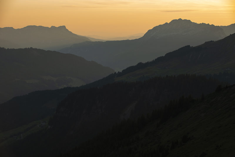 Couché de soleil sur les Confins